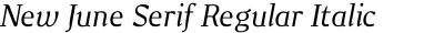 New June Serif Regular Italic